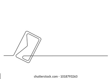 One continuous line drawing of email icon isolated on white background. EPS10 vector illustration for banner, web, design element, template, postcard. letter, envelope image.