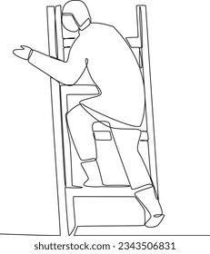 One continuous line drawing of Emergency rescue concept. Doodle vector illustration in simple linear style. 