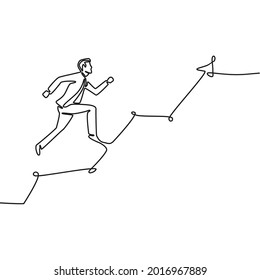 Ilustración vectorial para los hombres aumenta su carrera. Ilustración para una buena presentación