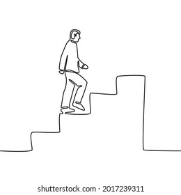 Vektorgrafik für Männer verstärkt seine Karriere. Illustration für gute Präsentation
