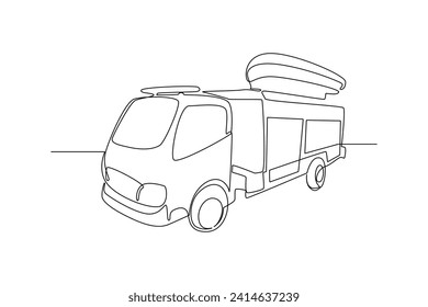 One continuous line drawing of First aid, emergency concept. Doodle vector illustration in simple linear style.