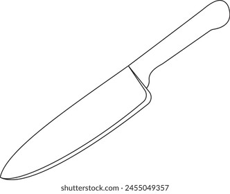 One continuous line drawing of food tools. Spoon fork and knife for decoration restoran menu ot banner in simple linear style. Hand drawn sign cafe. Editable stroke. Doodle vector illustration