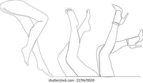 One Continuous Line Drawing Foot Vector Stock Vector (Royalty Free ...