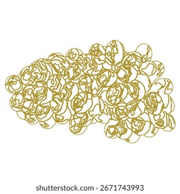 One continuous line drawing of a grape bunch, minimalist and clean. A simple, line art grape isolated on a white background