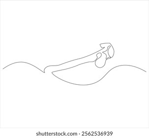 One continuous line drawing of hammer. Single line of hammer vector illustration

