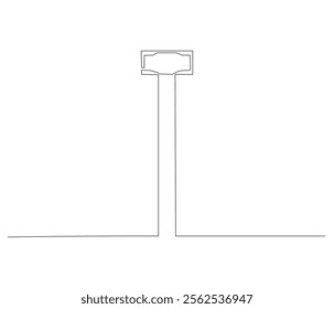 One continuous line drawing of hammer. Single line of hammer vector illustration

