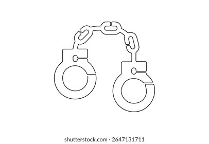 uma linha contínua desenho algemas projeto minimalista vetor ilustração lei, Uma linha algemas contínuas. Linha arte algemas contorno. Desenhado à mão vetor art.one desenho de linha contínua .