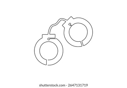 uma linha contínua desenho algemas projeto minimalista vetor ilustração lei, Uma linha algemas contínuas. Linha arte algemas contorno. Desenhado à mão vetor art.one desenho de linha contínua .