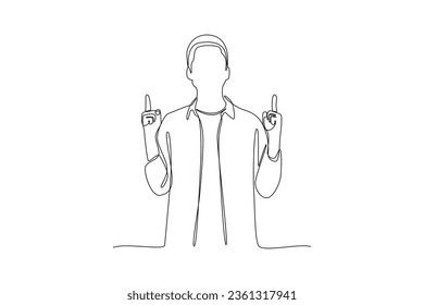 One continuous line drawing of Happy positive people with hands, fingers. Love, support, solidarity, ok expressions concept. Doodle vector illustration in simple linear style. 