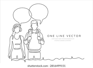One continuous line drawing