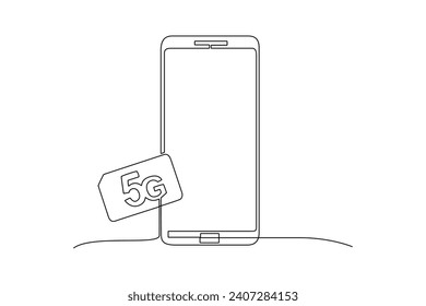 One continuous line drawing of Information technology concept. Doodle vector illustration in simple linear style.