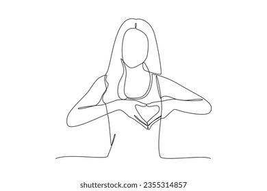 One continuous line drawing of International breast cancer awareness month concept. Doodle vector illustration in simple linear style. 