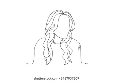 One continuous line drawing of International Women's Day concept. Doodle vector illustration in simple linear style.