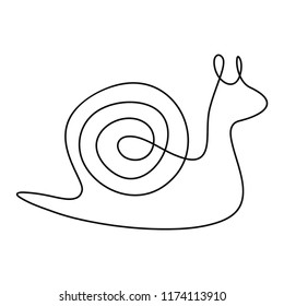 One continuous line drawing isolated on white background.