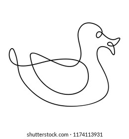 One continuous line drawing isolated on white background.