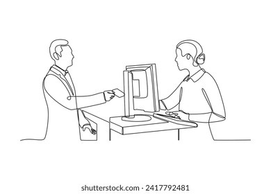 One continuous line drawing of Journey or trip concept. Doodle vector illustration in simple linear style.