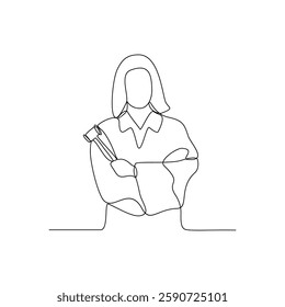 One continuous line drawing of a Judge is on duty vector design illustration. Judge in court design illustration simple linear style vector concept. Judge in court illustration for your asset design.