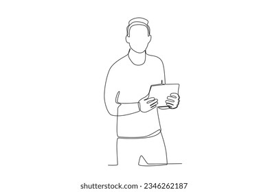 One continuous line drawing of a Library customers want to borrow books
