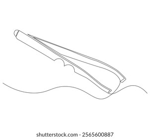 One continuous line drawing of Medical tweezers . Single line of Medical tweezers vector illustration

