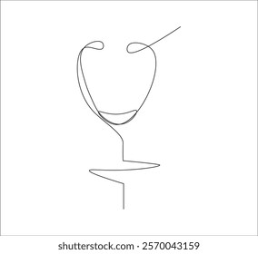 One continuous line drawing of medical stethoscopes. simple single line drawing of medical equipment stethoscopes . health concept stethoscopes illustration. editable outline
