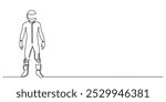 one continuous line drawing of motorbike racing leather clothing.one line drawing of motorcyclist safety equipment clothing.single line vector illustration.isolated white background