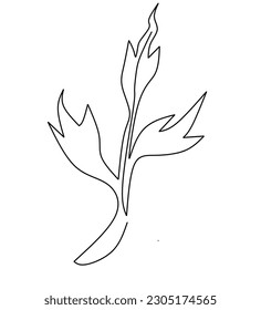 Un plano de línea continua de la mugwort