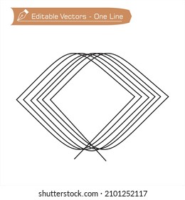 One continuous line drawing multilayer decision geometry shape 
Vector illustration multilayer decision frame  One continuous line multilayer decisions for frames  symbols  logos 
