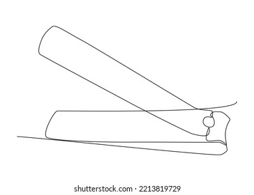 One continuous line drawing of nail clipper. Thin Line Illustration vector concept. Contour Drawing Creative ideas.