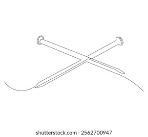 One continuous line drawing of nail . Single line of nail vector illustration