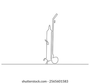 One continuous line drawing of oxygen cylinder . Single line of oxygen cylinder vector illustration

