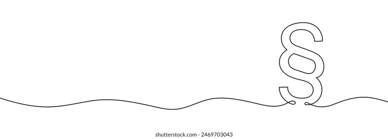 Ein durchgehendes Absatzsymbol in der Linienzeichnung. Editierbare Zeile.