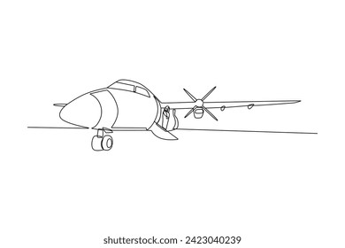 One continuous line drawing of passenger activities concept. Doodle vector illustration in simple linear style.