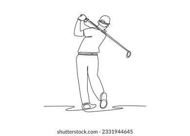 One continuous line drawing of people performing outdoor activities. Sports concept. Doodle vector illustration in simple linear style. 