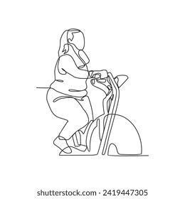 One continuous line drawing of a people doing gym or fitness activity at the fitness center vector illustration. gym and fitness  illustration in simple linear style vector concept continuous line