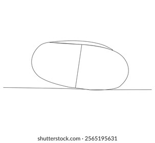 One continuous line drawing of pills medicine . Single line of pills medicine vector illustration

