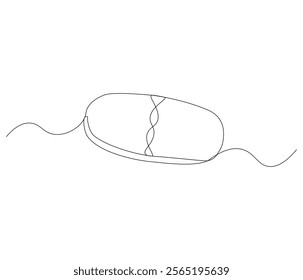 One continuous line drawing of pills medicine . Single line of pills medicine vector illustration

