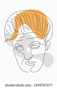 One continuous line drawing of pregnant woman, silhouette picture of mother