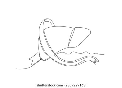 One continuous line drawing of the ribbon and the concept of world hepatitis day
