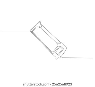 One continuous line drawing of saw . Single line of saw vector illustration
