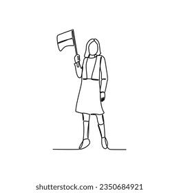 One continuous line drawing of school uniform in Ukraine with white background. Fashion education design in simple linear style. education design concept vector illustration.
