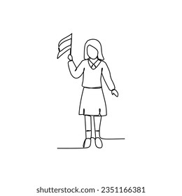 One continuous line drawing of school uniform in Spain with white background. Fashion education design in simple linear style. education design concept vector illustration.