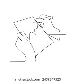One continuous line drawing of someone presenting in front of an audience vector illustration. Suitable design concept for businessman or business woman presentation their business with graphic design
