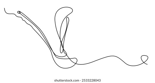 one continuous line drawing of soup spoon.one line drawing of ladle.single line vector illustration of cooking utensils.isolated white background