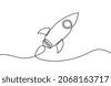 rocket line art