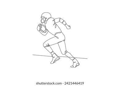 One continuous line drawing of Sports concept. Doodle vector illustration in simple linear style.