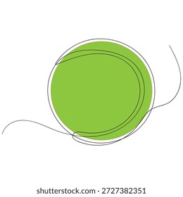 Eine durchgehende Linie, die Tennisball zieht. Sportballkonzept. Eine Linie zeichnet Grafik-Design-Vektor Eine durchgehende Linie Zeichnung Tennis Ball. Sportballkonzept. Eine Zeile zeichnet einen Grafikdesign-Vektor.