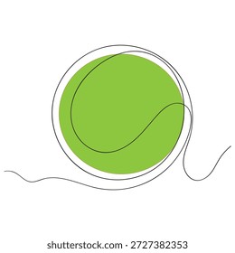 Una línea continua que dibuja la pelota de tenis. concepto de la pelota del deporte. Una línea dibuja Vector de Diseño gráfico Una línea continua dibuja pelota de tenis. concepto de pelota deportiva. Una línea dibuja el Vector de Diseño gráfico.