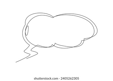 One continuous line drawing of Trendy speech bubbles concept. Doodle vector illustration in simple linear style.