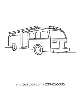 One continuous line drawing of truck as land vehicle with white background. Land transportation design in simple linear style. Non coloring vehicle design concept vector illustration	
