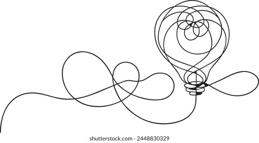 one continuous line drawing vector design art